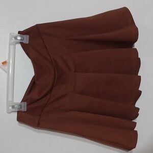 Brown Pleated Skirt - W Sz Small